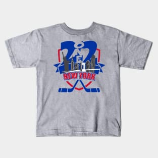 212 New York Hockey Blue/Red Kids T-Shirt